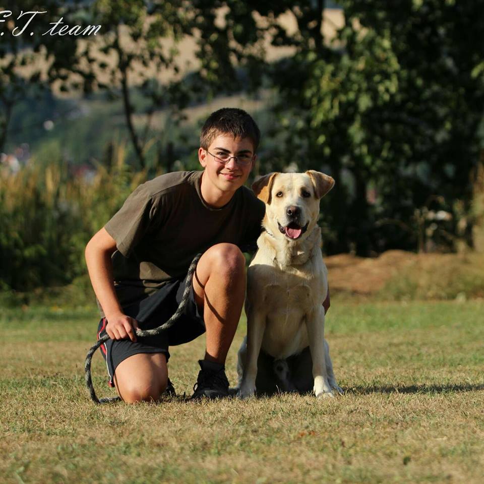 Martin Hájek se psem Marleym